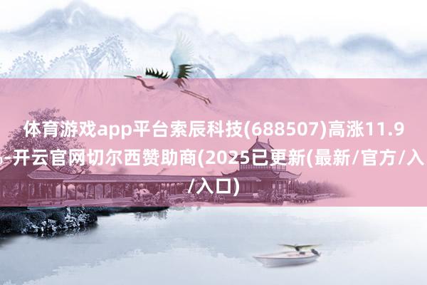体育游戏app平台索辰科技(688507)高涨11.92%-开云官网切尔西赞助商(2025已更新(最新/官方/入口)