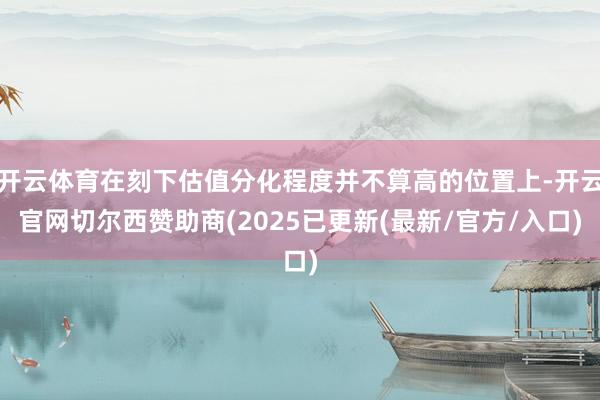 开云体育在刻下估值分化程度并不算高的位置上-开云官网切尔西赞助商(2025已更新(最新/官方/入口)
