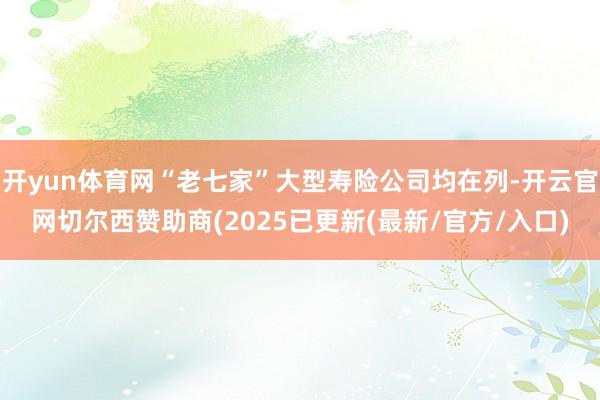 开yun体育网“老七家”大型寿险公司均在列-开云官网切尔西赞助商(2025已更新(最新/官方/入口)
