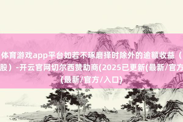 体育游戏app平台如若不琢磨择时除外的逾额收益（比如选股）-开云官网切尔西赞助商(2025已更新(最新/官方/入口)