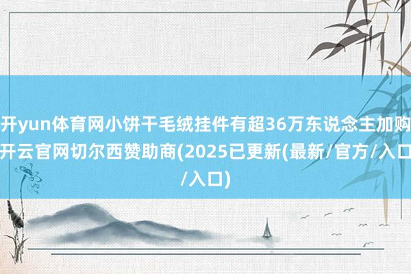 开yun体育网小饼干毛绒挂件有超36万东说念主加购-开云官网切尔西赞助商(2025已更新(最新/官方/入口)